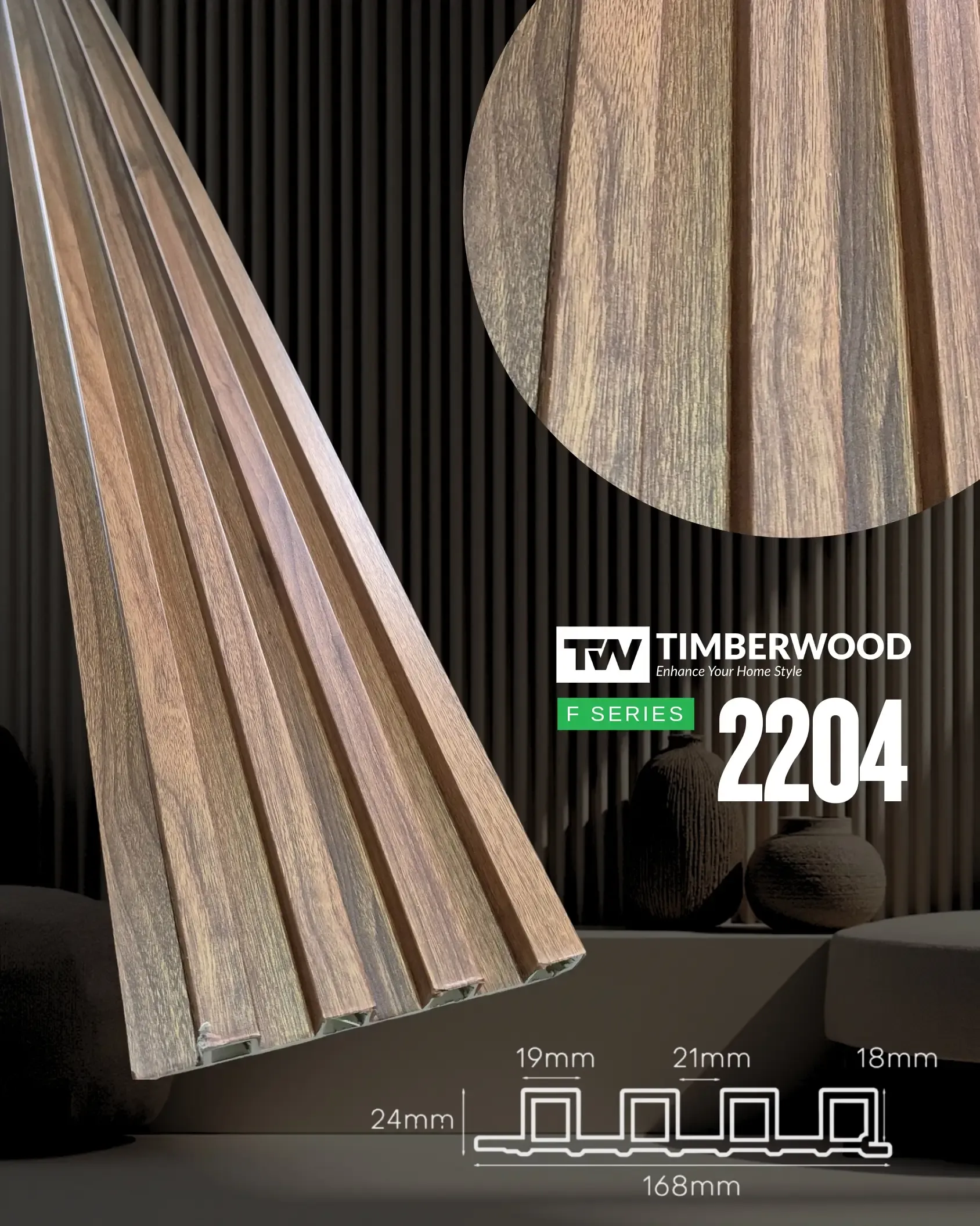 Wall Panel PVC Timberwood - WTF Series - foto 3