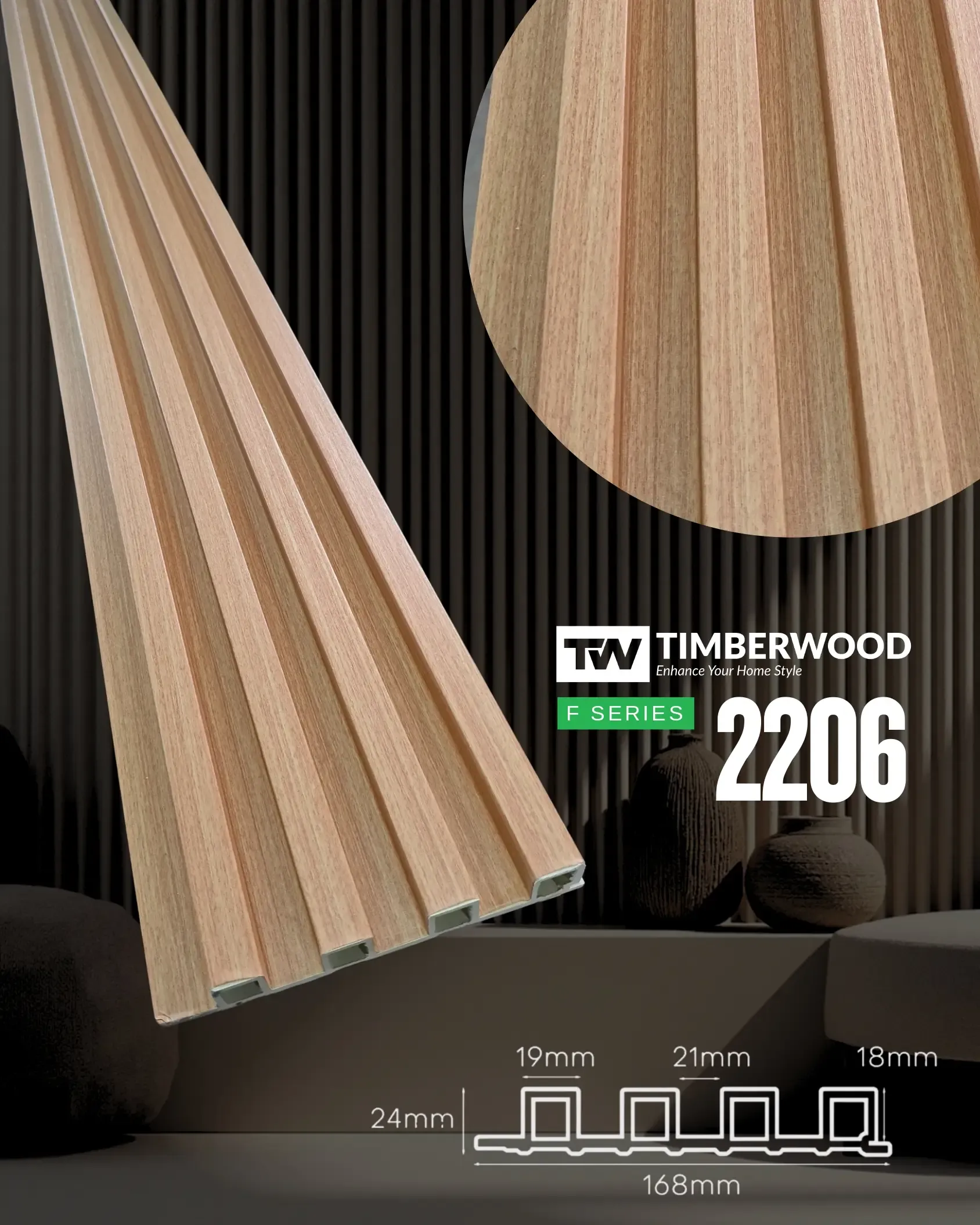 Wall Panel PVC Timberwood - WTF Series - foto 4